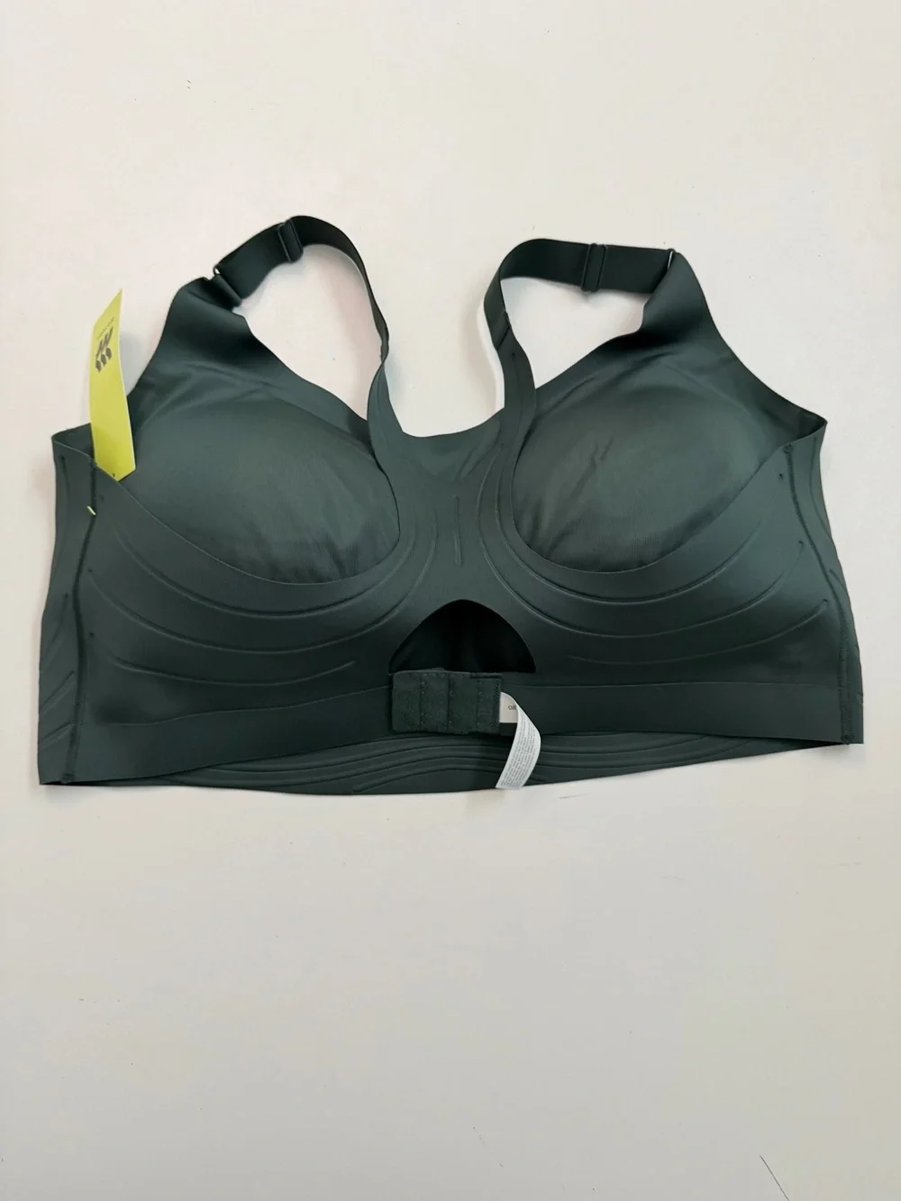 All In Motion Sports Bra High Support Impact Adjustable Straps Band Lined Green